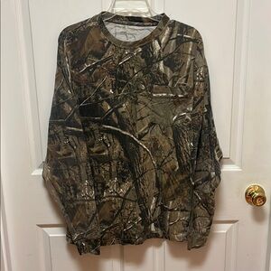 Camouflage Long Sleeve Men's Shirt, Size XL